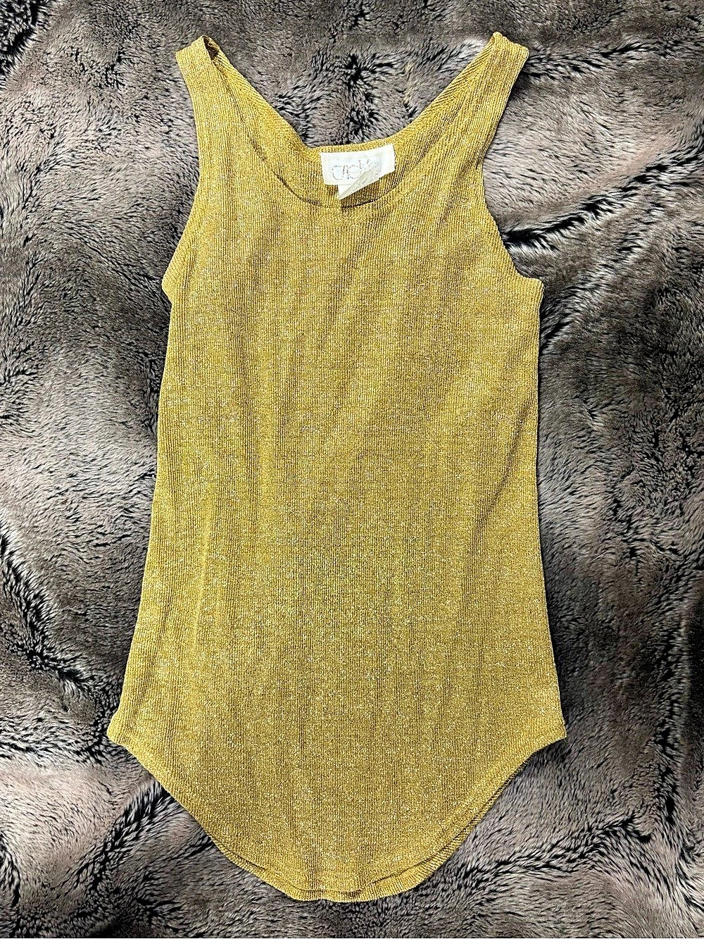 Cache Gold Knit Tank Top Size Small Like New